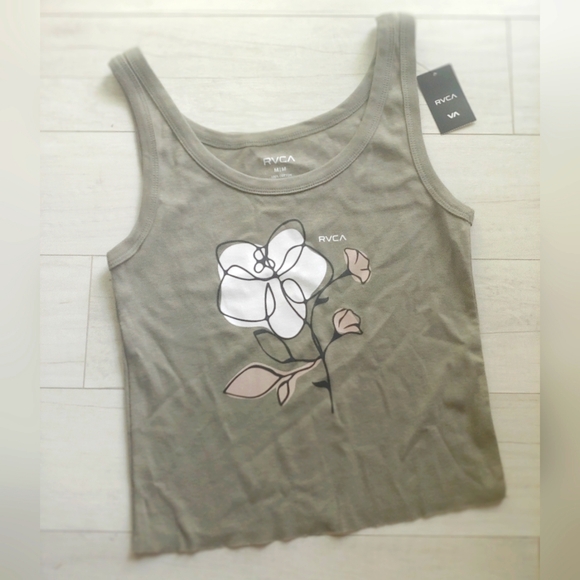 RVCA NEW Abstract Floral Tank Top - Picture 1 of 6